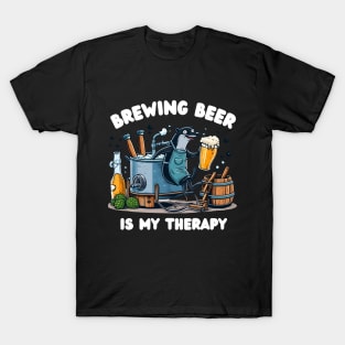 Weasel Brewing Beer is my therapy, Craft beer Brewing T-Shirt